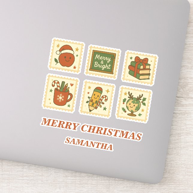 Christmas Teacher Collage Stickers (Detail)