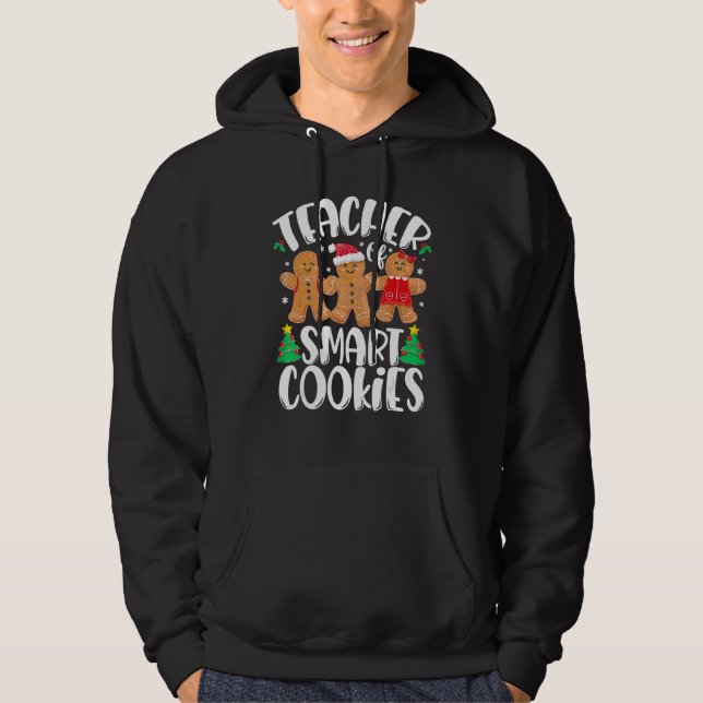 Christmas Teacher Cute Gingerbread Cookies   Hoodie (Front)
