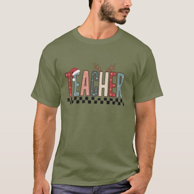 Christmas Teacher Gift For Teachers Winter Holiday T-Shirt (Front)