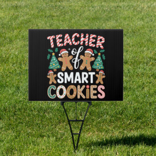 Christmas Teacher Of Smart Cookies Gingerbread  Sign