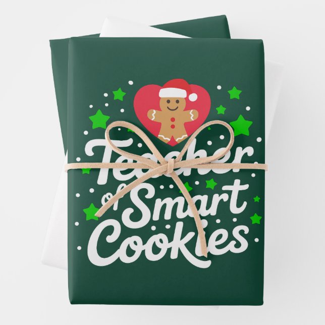 Christmas Teacher Of Smart Cookies Teacher Life  Wrapping Paper Sheets (In situ)