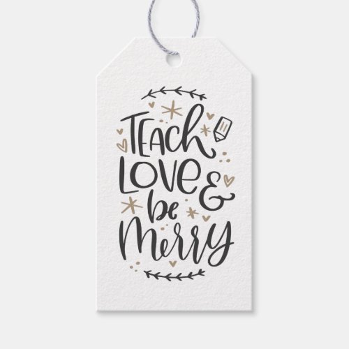 Christmas Teacher Quote Gift Tags