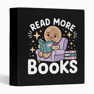 Christmas Teacher Read More Books Funny 3 Ring Binder