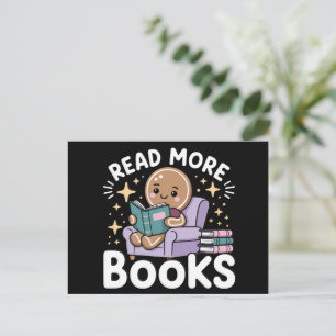 Christmas Teacher Read More Books Funny  Holiday Postcard