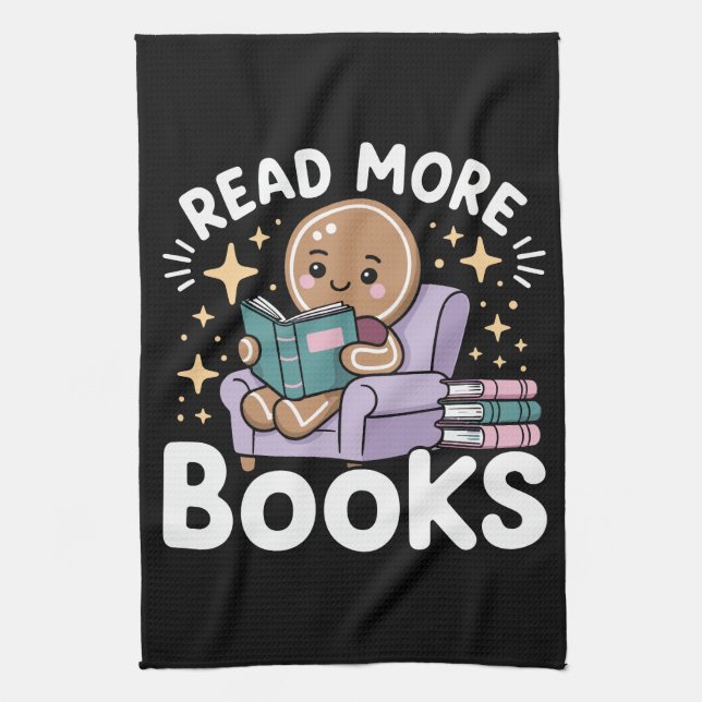 Christmas Teacher Read More Books Funny  Kitchen Towel (Vertical)