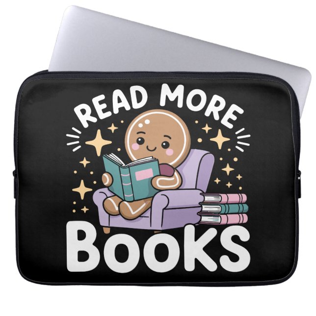 Christmas Teacher Read More Books Funny  Laptop Sleeve (Front)