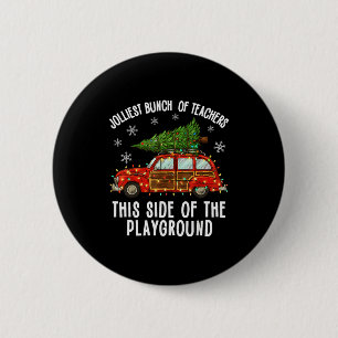 Christmas Teacher Squad Festive Car Tree Lights Xm Button