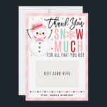 Christmas Teacher Thank You Pink Gift Card Holder<br><div class="desc">Make Christmas gifting extra thoughtful with this festive gift card holder! Perfect for teachers,  staff,  friends,  or family — just tuck in their favorite coffee shop or store gift card and you’re ready to go.</div>