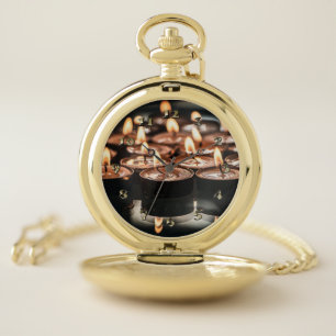 Christmas Tealight Candlelight Pocket Watch