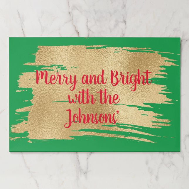 Christmas Tearaway Placemat Pad/Christmas Gold (Front)