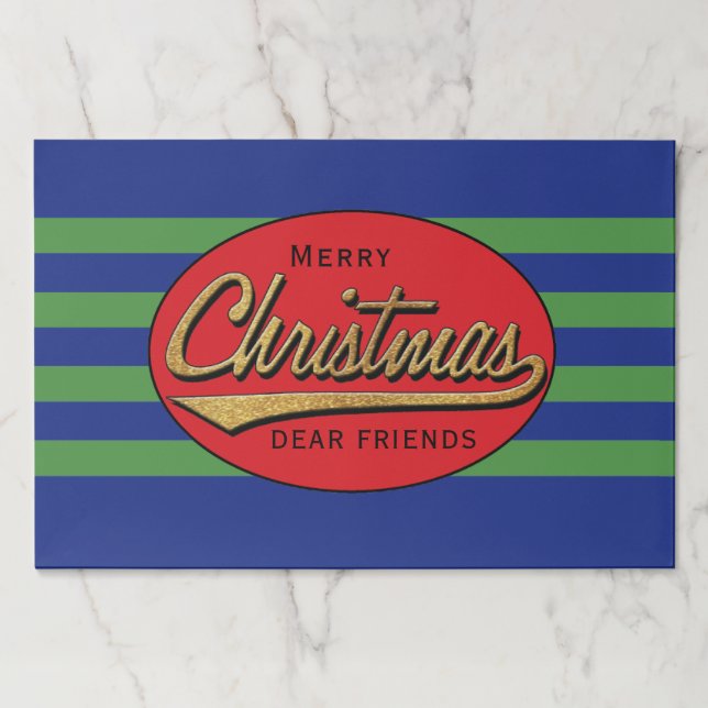 Christmas Tearaway Placemat Pad/Christmas Retro (Front)