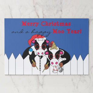 Christmas Tearaway Placemat Pad/Cows Moo