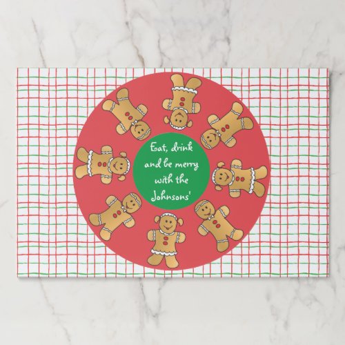 Christmas Tearaway Placemat Pad Gingerbread