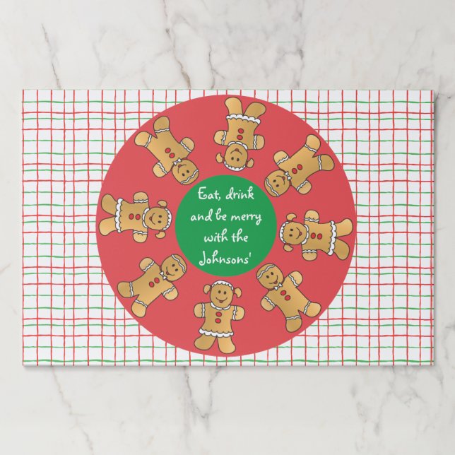 Christmas Tearaway Placemat Pad Gingerbread (Front)