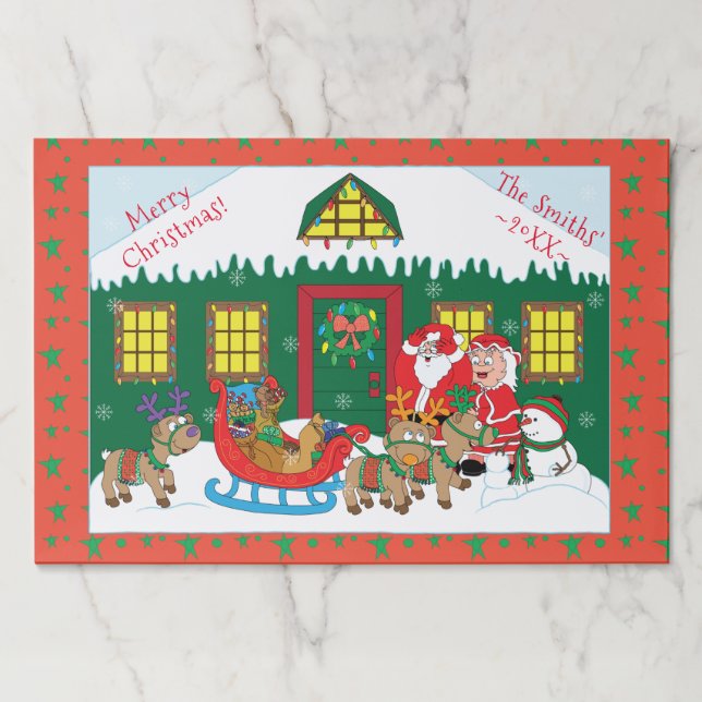 Christmas Tearaway Placemat Pad/North Pole (Front)