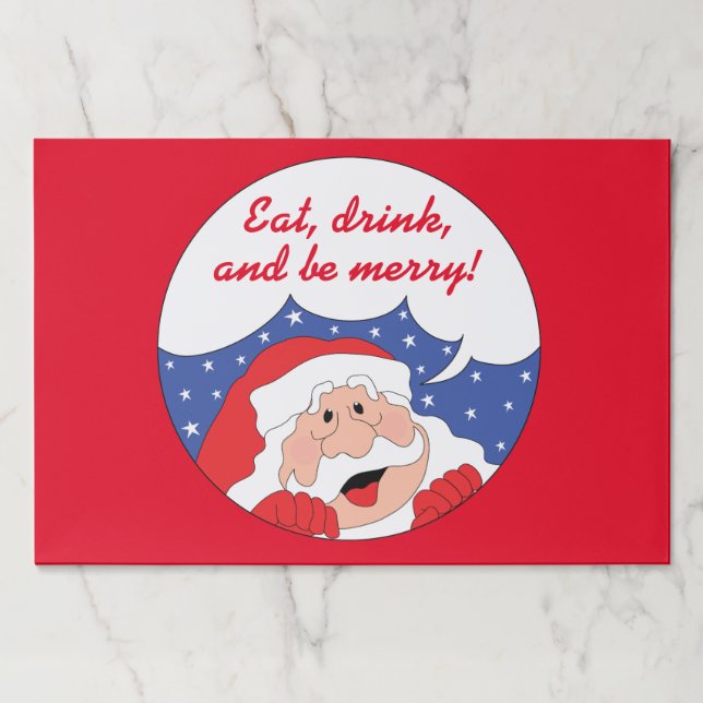 Christmas Tearaway Placemat Pad/Santa Claus Says (Front)