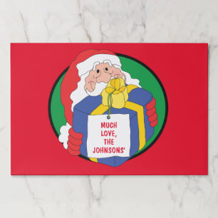 Christmas Tearaway Placemat Pad SantaClaus Present