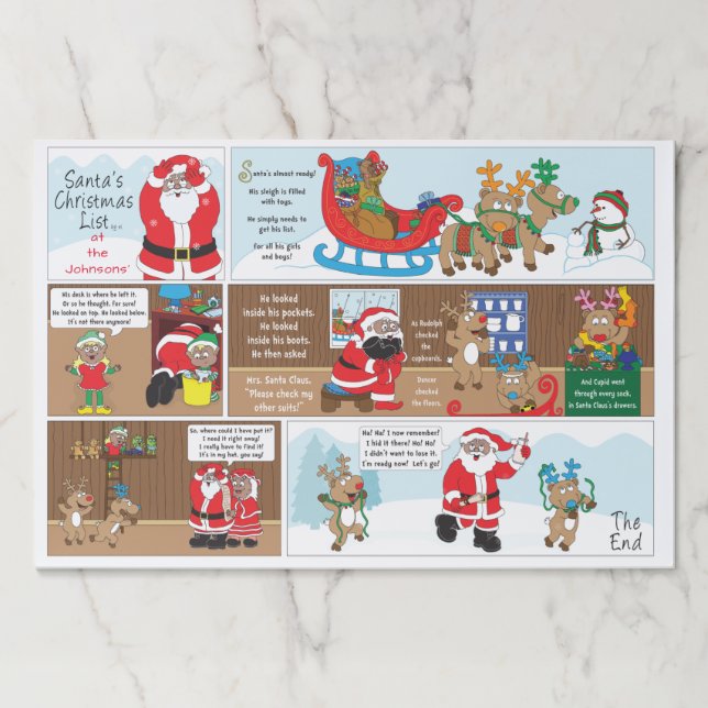 Christmas Tearaway Placemat Pad/Santa's List Story (Front)