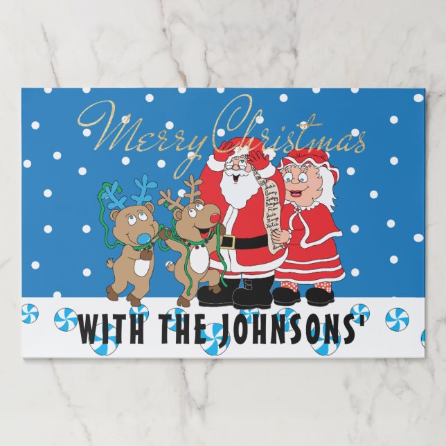 Christmas Tearaway Placemat Pad/Snowy Santa (Front)