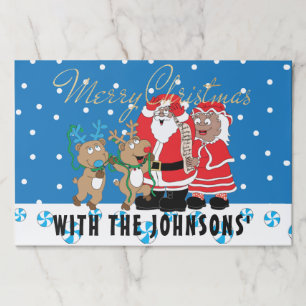 Christmas Tearaway Placemat Pad/Snowy Santa Claus