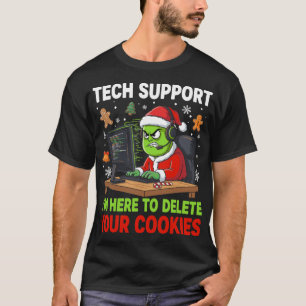 Christmas Tech Support Here to Delete Cookies T-Shirt