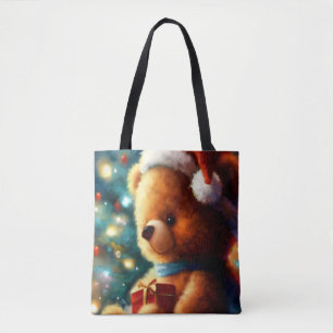 Christmas Teddy Bear 3 Tote Bag