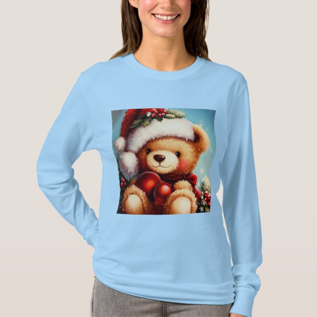 Christmas Teddy Bear 4 T-Shirt (Front)