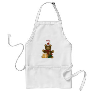 Christmas Teddy Bear Adult Apron