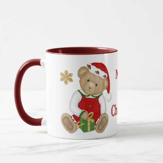 Christmas Teddy Bear - Boy Mug (Left)