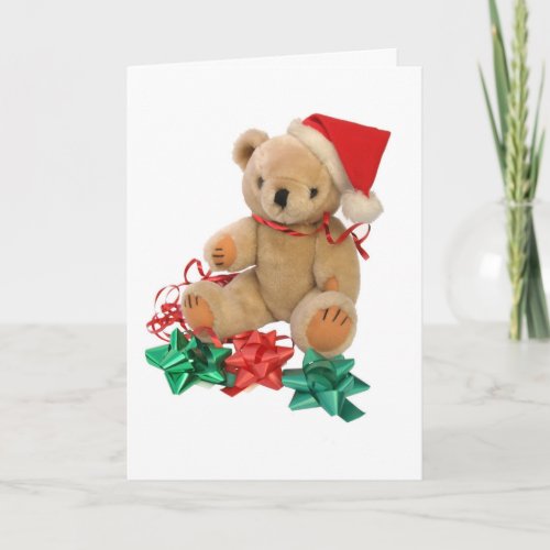 Christmas teddy bear _ card