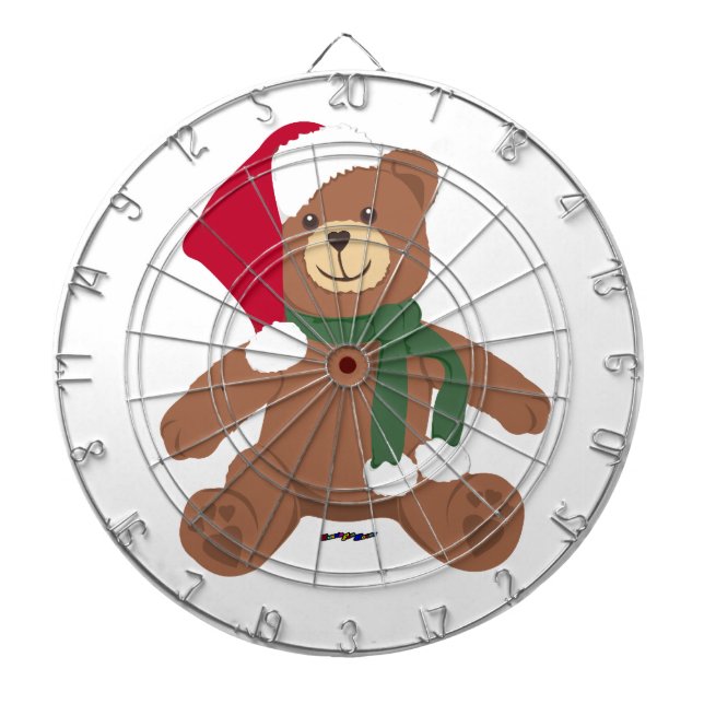 Christmas Teddy Bear Dart Board (Front)