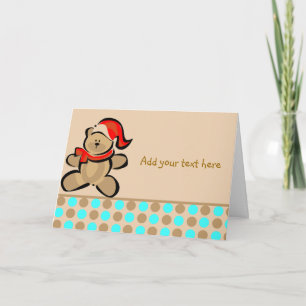 Christmas Teddy Bear Holiday Card