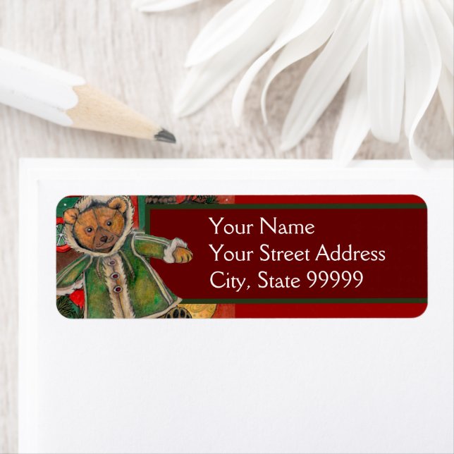 Christmas Teddy Bear~ Label (Insitu)
