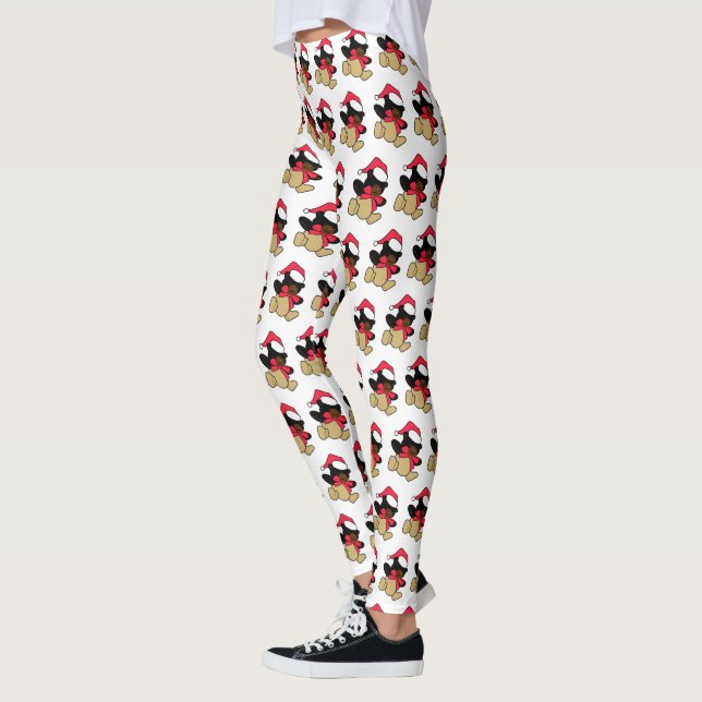 Christmas Teddy Bear Leggings (Left)
