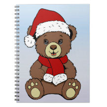 Christmas Teddy Bear Notebook 6.5 x 8.75 Inch