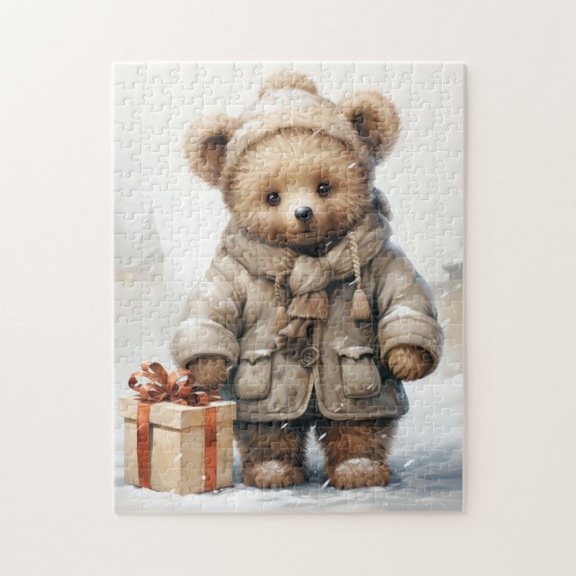 Christmas Teddy Bear Puzzle (Vertical)