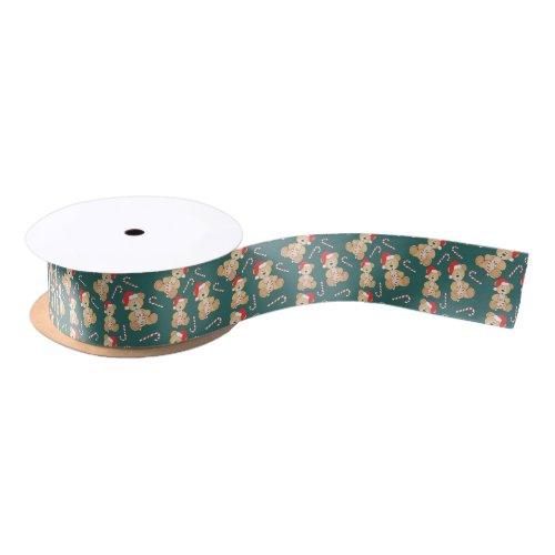 Christmas Teddy Bear Satin Ribbon