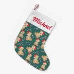 Christmas Teddy Bear Small Christmas Stocking