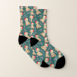 Christmas Teddy Bear Socks