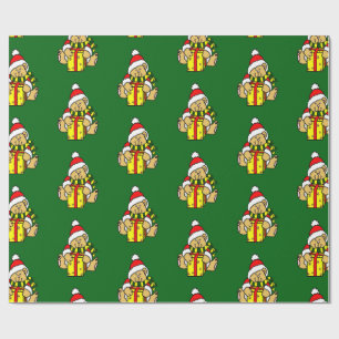 Christmas Teddy Bear Wrapping Paper
