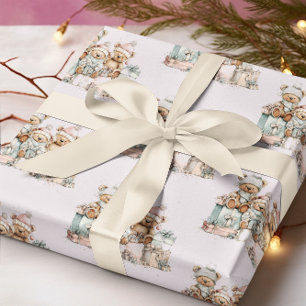 Christmas Teddy Bears Wrapping Paper