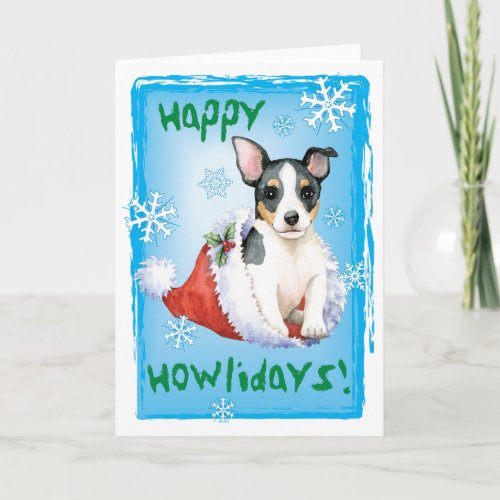 Christmas Teddy Roosevelt Terrier Holiday Card