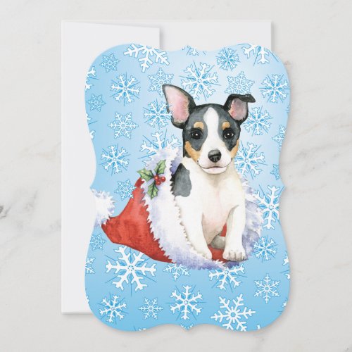 Christmas Teddy Roosevelt Terrier Holiday Card