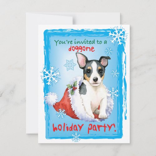 Christmas Teddy Roosevelt Terrier Invitation