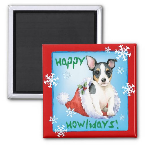Christmas Teddy Roosevelt Terrier Magnet