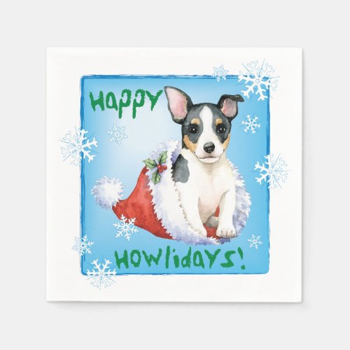 Christmas Teddy Roosevelt Terrier Napkins