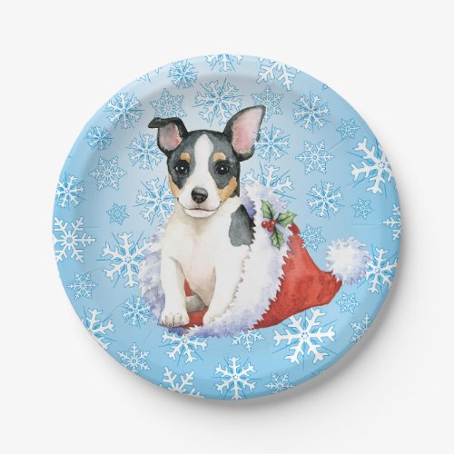 Christmas Teddy Roosevelt Terrier Paper Plates