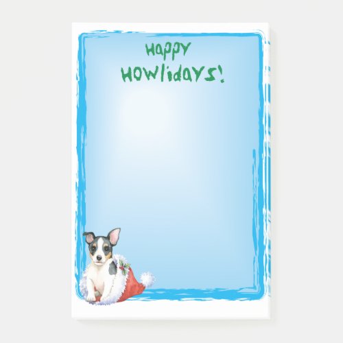 Christmas Teddy Roosevelt Terrier Post_it Notes