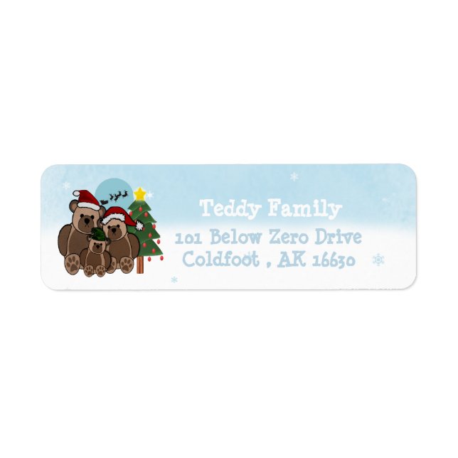 Christmas Teddys Label (Front)