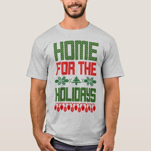 Christmas Tee Cross stitch Home For The Holidays
